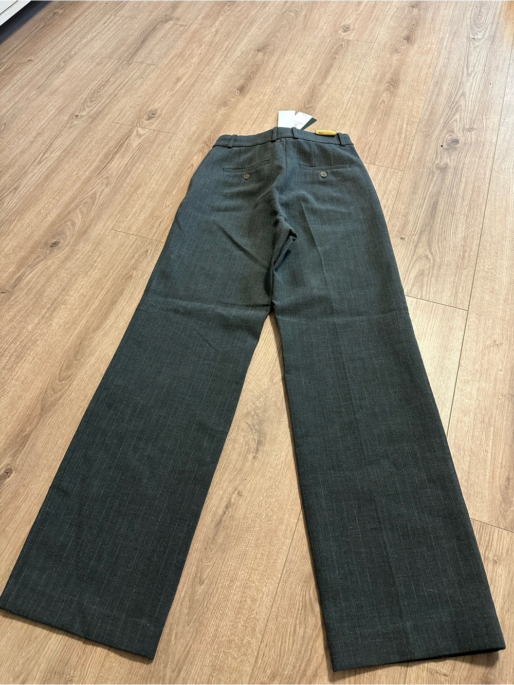 Babaton Agency Pant Tailored High-Rise Wide-Leg Pants in Charcoal Gray Size 4 - Picture 5 of 9
